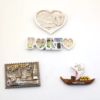 

1 Pc Hot Selling Newet Porto Style Refrigerator Magnetic Sticker 3D Resin Handmade Fridge Magnets Tourism Souvenir
