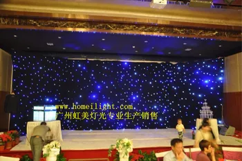 

led star curtain 4*6M with blue and white mix color wedding backdrop