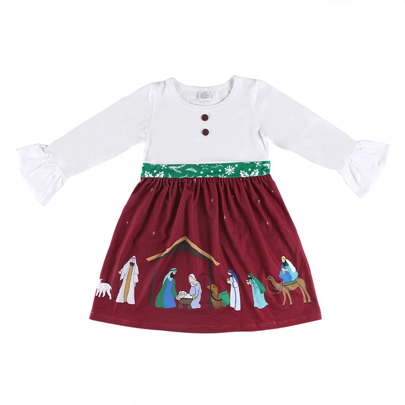 Kaiya Angel/модное платье принцессы для маленьких девочек белое с длинными рукавами и