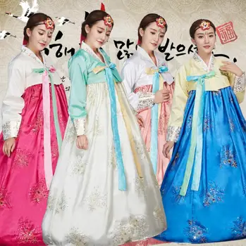 

Korean Ethnic Hanbok Woman Traditional Performance Costumes Sweet Hanbok Palace Korea Wedding Dance Party Costume Shoot Clothing