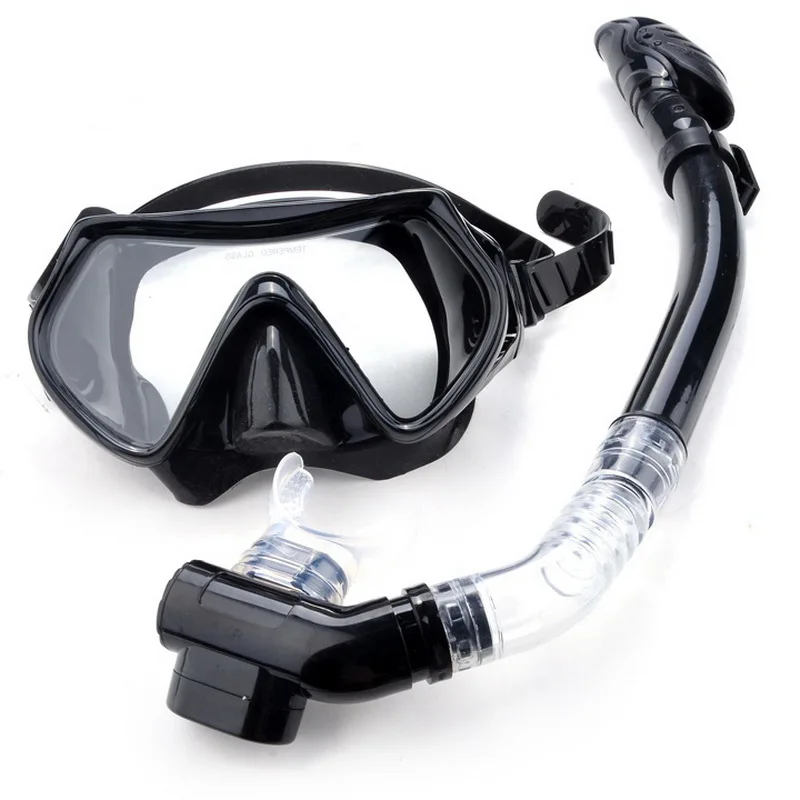 Máscara de buceo profesional Snorkel antiantiniebla gafas conjunto de silicona equipo de piscina de pesca de 3 colores para adultos