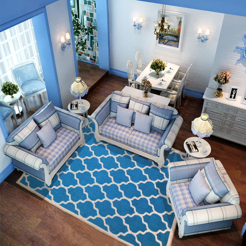133x190 cm Blauw Mediterrane Tapijt Familie Woonkamer Slaapkamer ... 133x190 cm Blauw Mediterrane Tapijt Familie Woonkamer Slaapkamer ...