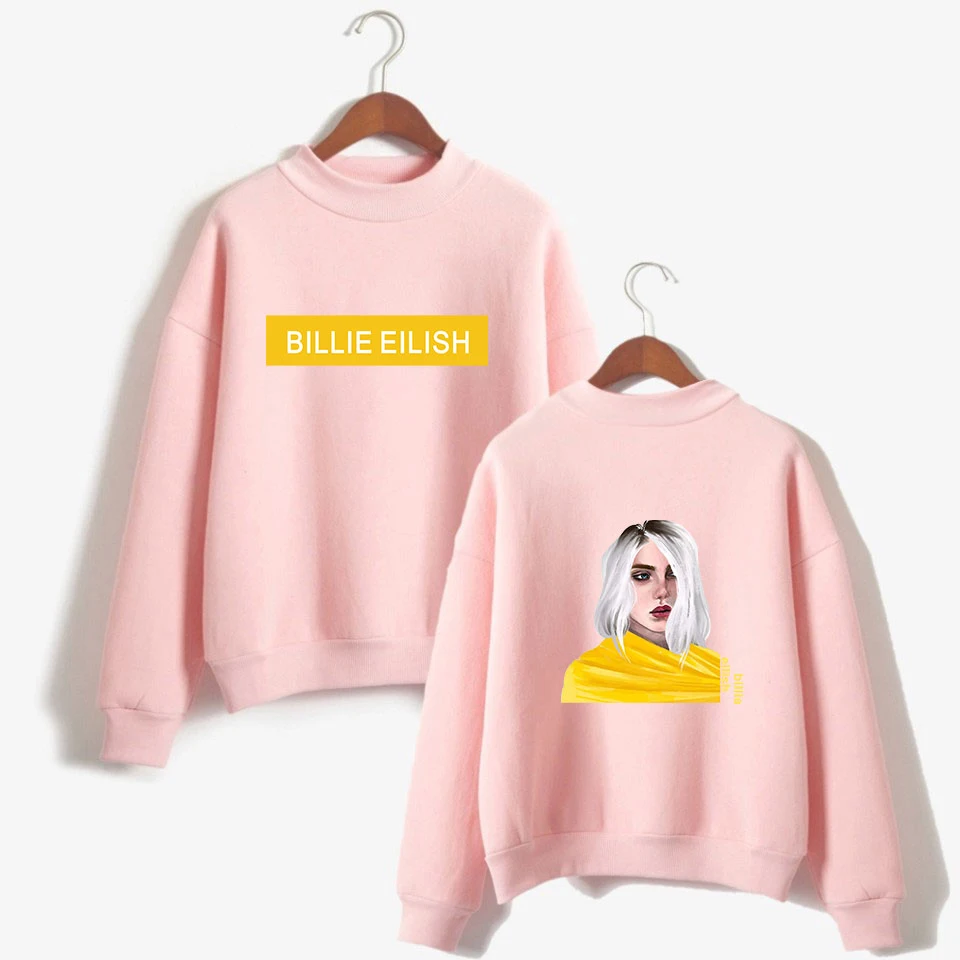 billie eilish print Street cool casual High Quality Stylish Women Sweatshirts kpop Fashion comfortable Turtleneck Sweatshirts billie eilish print Street cool casual High Quality Stylish Women Sweatshirts kpop Fashion comfortable Turtleneck Sweatshirts