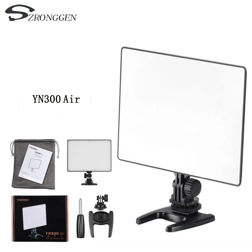 

YONGNUO YN300 Air Pro Ultra Thin LED Camera Video Light YN300air 3200K-5500K for Canon Nikon Sony Pentax Olympas DSLR Camcorder