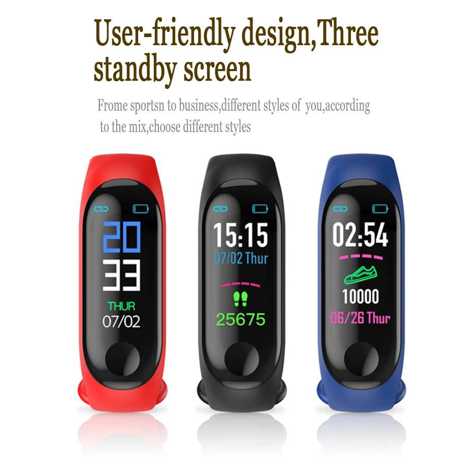 M3plus спортивный автоматизированный браслет m3 plus SmartBand монитор кровяного давления