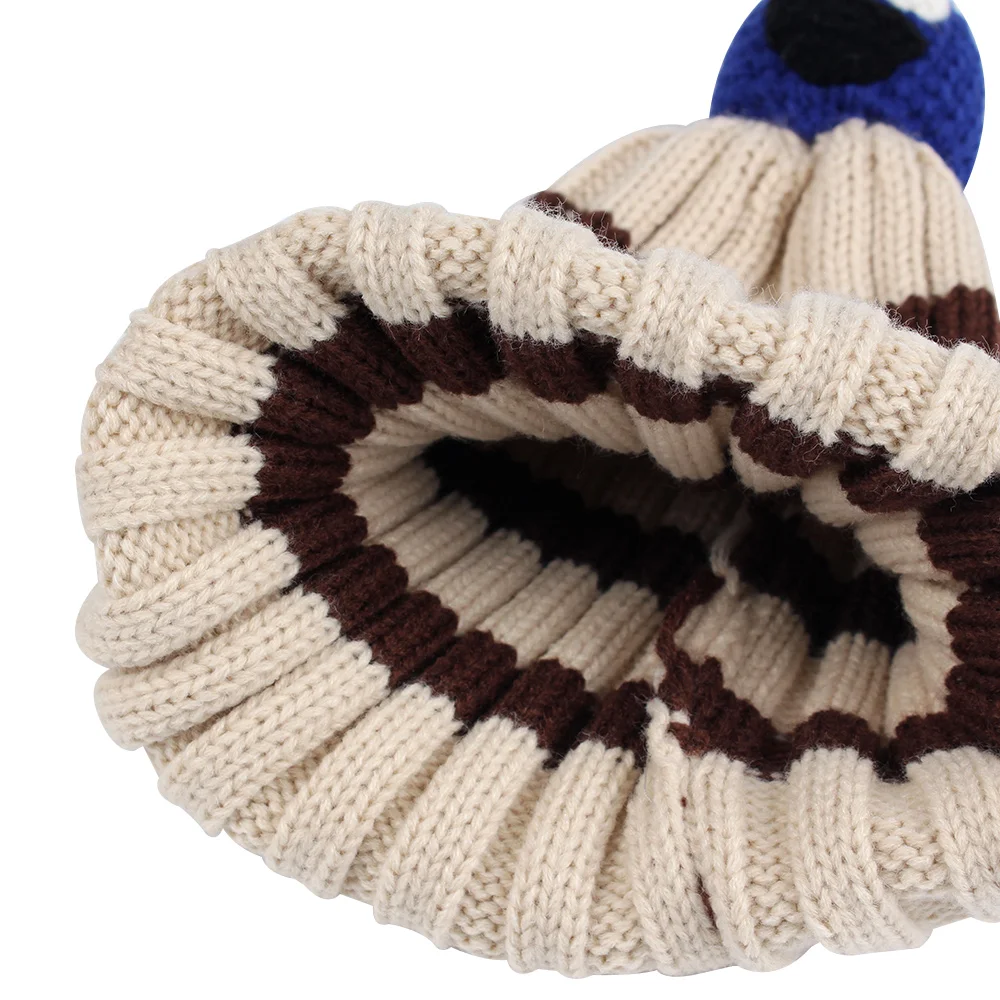 Striped Knitted Children Hat Warm Winter Kids Beanie Novelty Funny Hat For Children Crochet Fashion Hat For Boys Girls Christmas (11)
