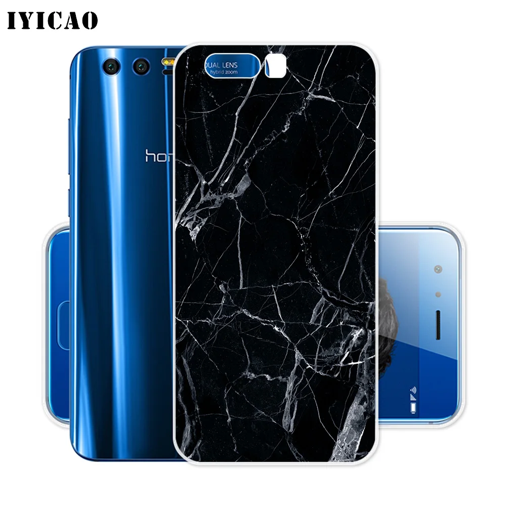 IYICAO золотой мраморный коллаж Модный мягкий силиконовый чехол для Huawei Y9 Y7 Y6 Prime 2018