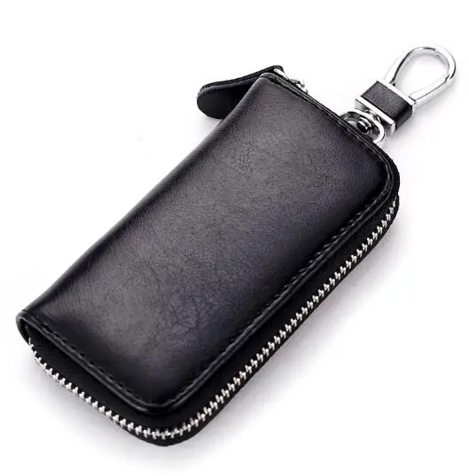 

Genuine Leather Keychain Key Holder Pouch Cow Split Car Key Bag Wallet Key Case Mini Card Bag Fit For BMW Toyota Honda Mazda