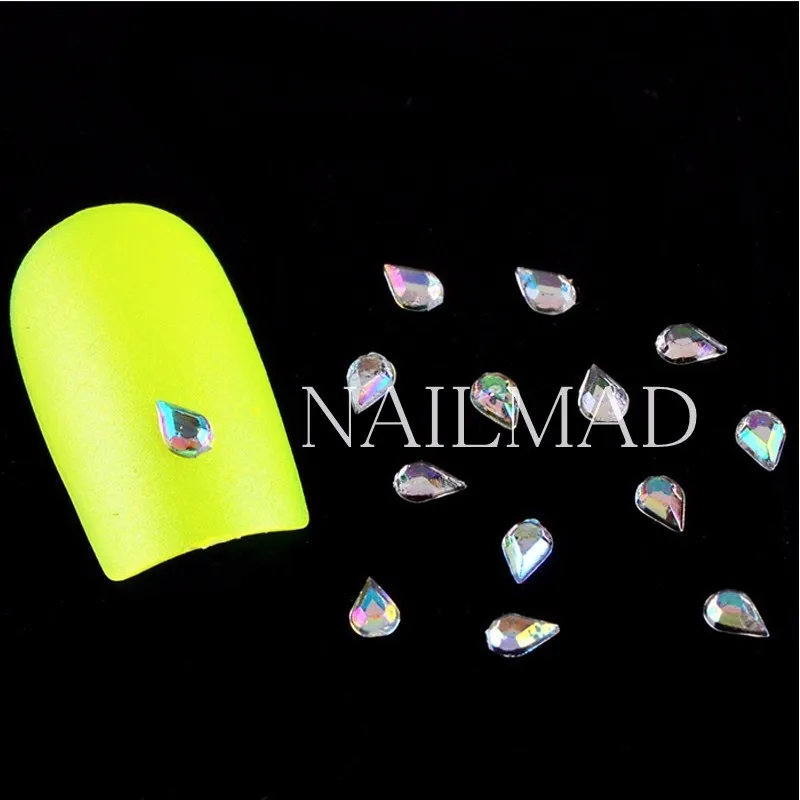 6 стилей цветные акриловые наклейки для дизайна ногтей, блестящие стразы, цветные 3D украшения для ногтей, Стразы для ногтей, аксессуары