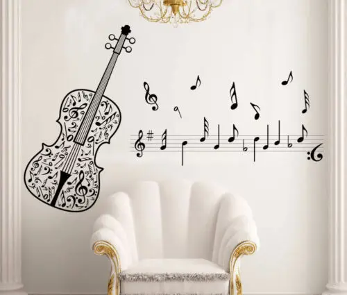 HOT Large wall sticker decor Music note Guitar decal home children kids room | Дом и сад