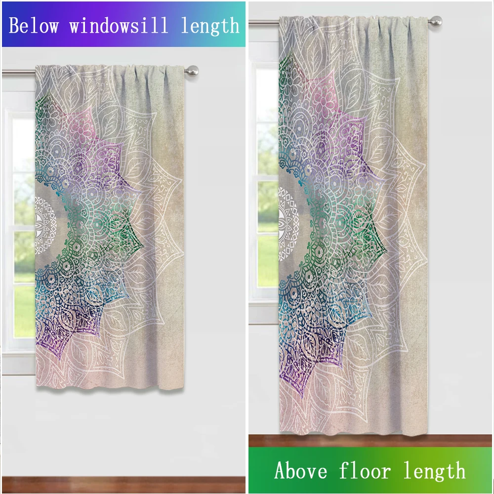 Cortinas de Mandala de miraille para cortinas de tratamiento de ventana térmica de bloqueo de luz de dormitorio