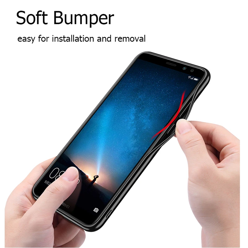 Luxury Gradient Tempered Glass Back Hard Case Soft Frame Cover For Huawei P10 P10 Lite Nova 3i Capa sFor Huawei Mate 10 Lite P9  (1)
