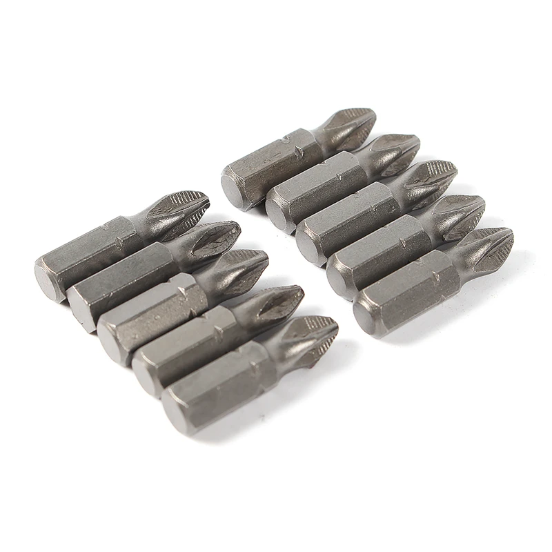 10pcs Ph2 25mm Impact Phillips Power Insert Bits Anti Slip