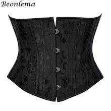 Beonlema Женский корсет со стальными Костями для талии корсет для похудения под грудью Fajas аксессуары в стиле стимпанка Femme XS-3XL черные корсеты