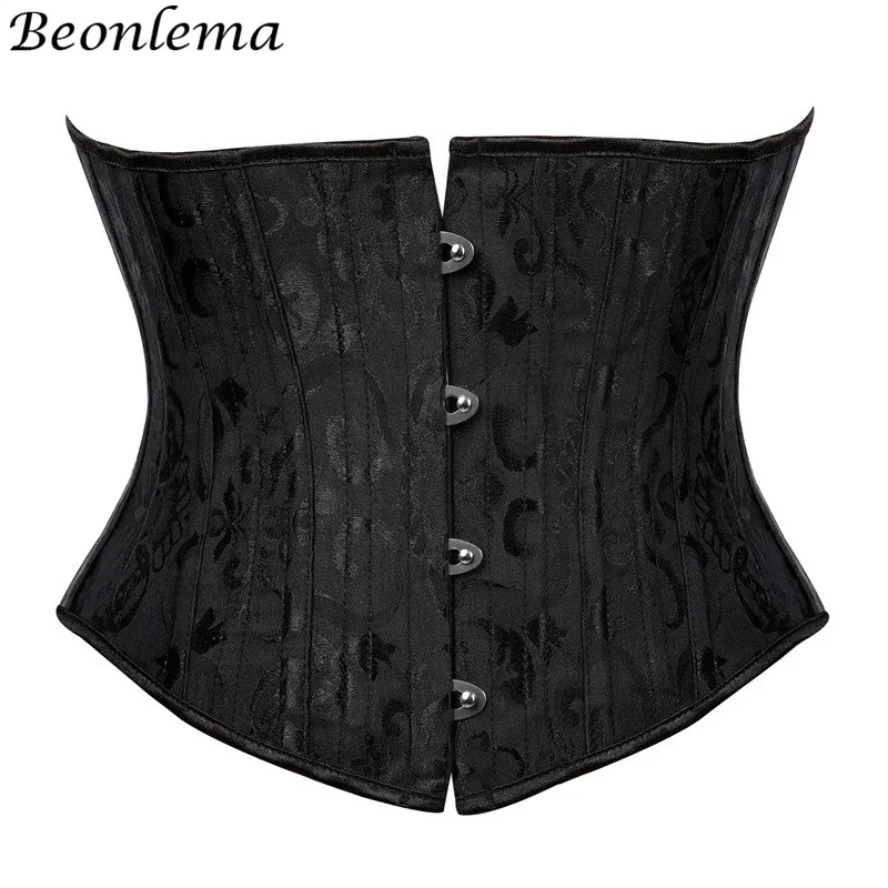 Najtaniej Beonlema kobiety stalowy pas wyszczuplający w talii gorset wyszczuplająca talia Underbust Fajas Steampunk akcesoria Femme XS 3XL czarne gorsety