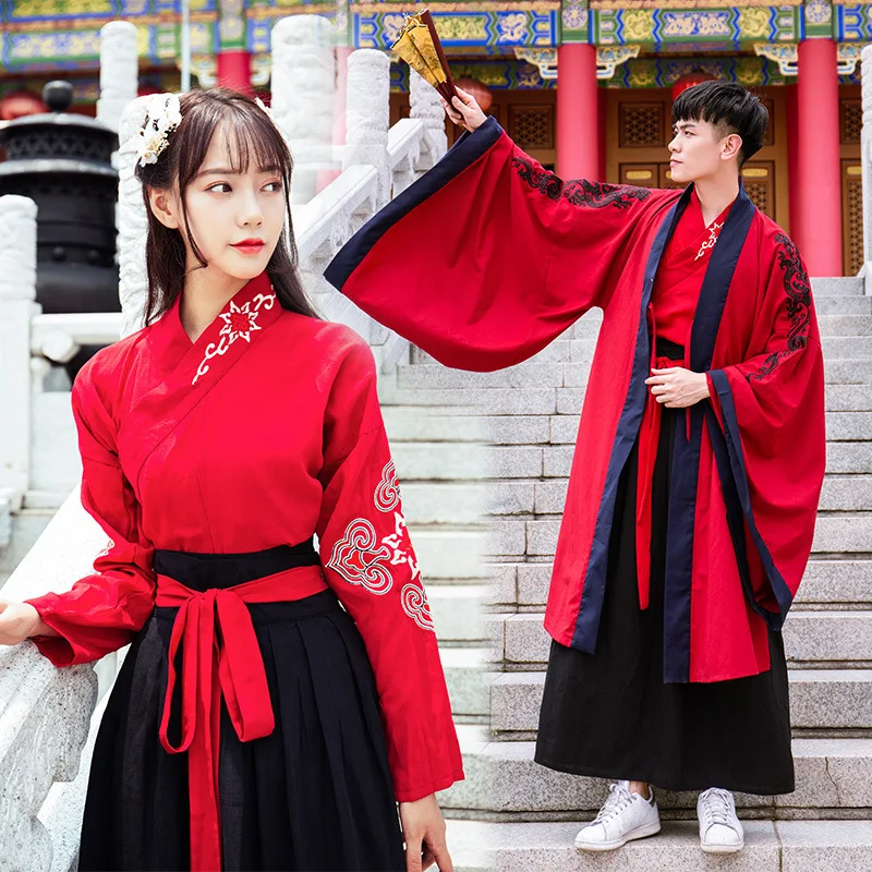 Hanfu Женский китайский костюм Китайский народный танец костюмы hanfu унисекс народное платье китайское свадебное платье Косплей Костюм плащи