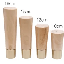 4 шт./лот дуб твердые деревянная мебель, диваны ноги увеличенные колодки латунные ножки шкафа