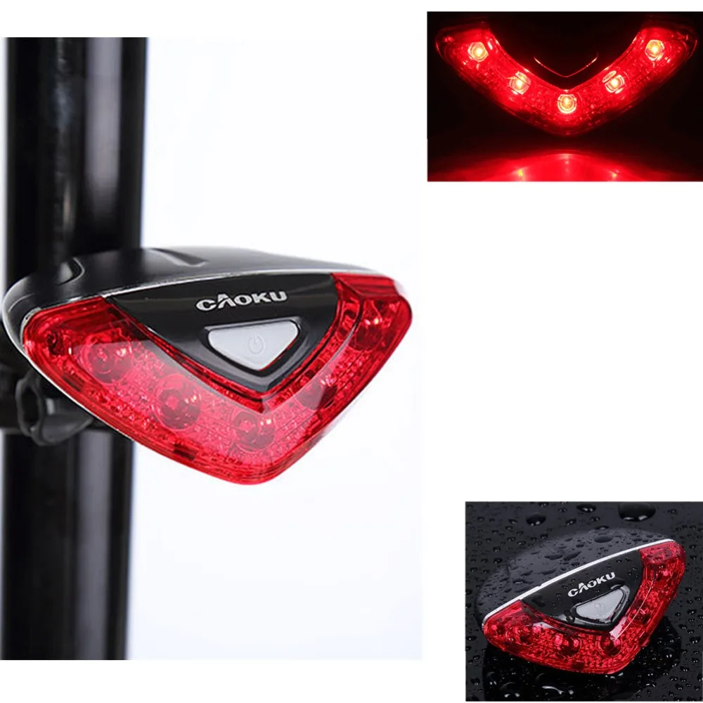 Waterproof 5 LED Cycling Bicycle Rear Tail Light Safety Bike Warning