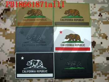 

3D PVC patch USA California flag Tactical military morale Rubber patch