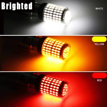 

12V 21W 3014 144SMD Led Bulbs Canbus No Error BA15S 1156 LED BA15D 1157 led Brake Lamp For Turn Signal Light Warning Accessories