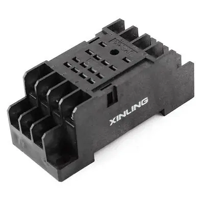 

PYF14A 14 Pins 14P 35mm DIN Rail Mount Relay Socket Base for HH54P
