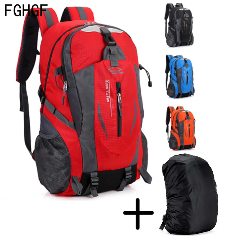 

35L Outdoor Sports Mountaineering Backpack Camping Hiking Trekking Rucksack Travel Waterproof Cover Bike Bags
