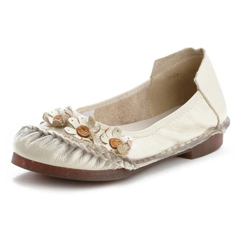 Mocassins Covoyyar Slip Drop Casual Grandes Chaussures Wfs400 Black Appartements marron Tailles Vintage 41 Ship red 35 Fleur En Femmes Sur Souple vert Cuir blanc gris 2019 rC6qar