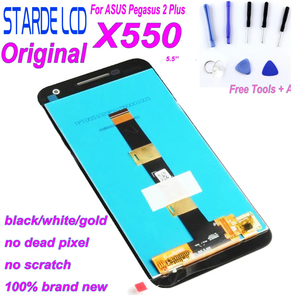 

For ASUS Pegasus 2 Plus X550 LCD Display Matrix Touch Screen Digitizer Full Assembly 5.5'' 1920x1080 for X 550 with Tools White