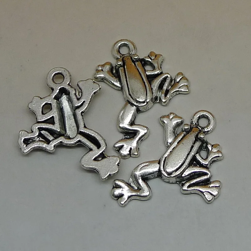 Frog Charms Pendant alloy Antique Silver Jewelry Making DIY European