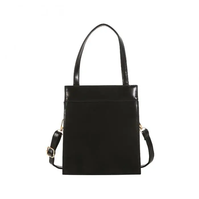 Женская одноцветная сумка, портативный прямоугольный мешок, сумка на одно плечо для путешествий, шоппинга, MSJ99