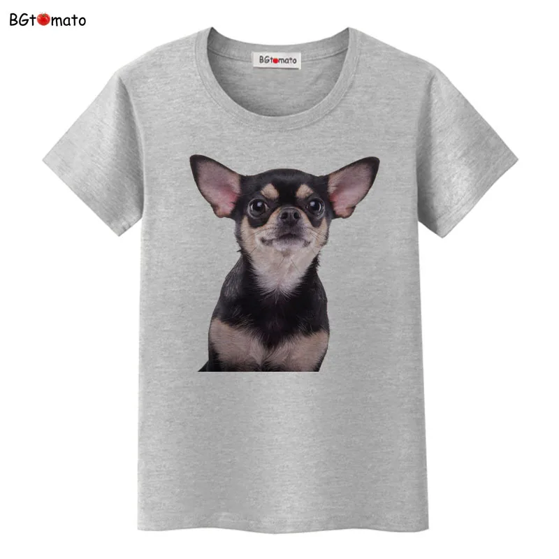 BGtomato Новинка! Супер милая футболка со щенком Женская любимая одежда милая собака 3D футболки хорошего качества брендовые футболки повседневные топы - Цвет: 5