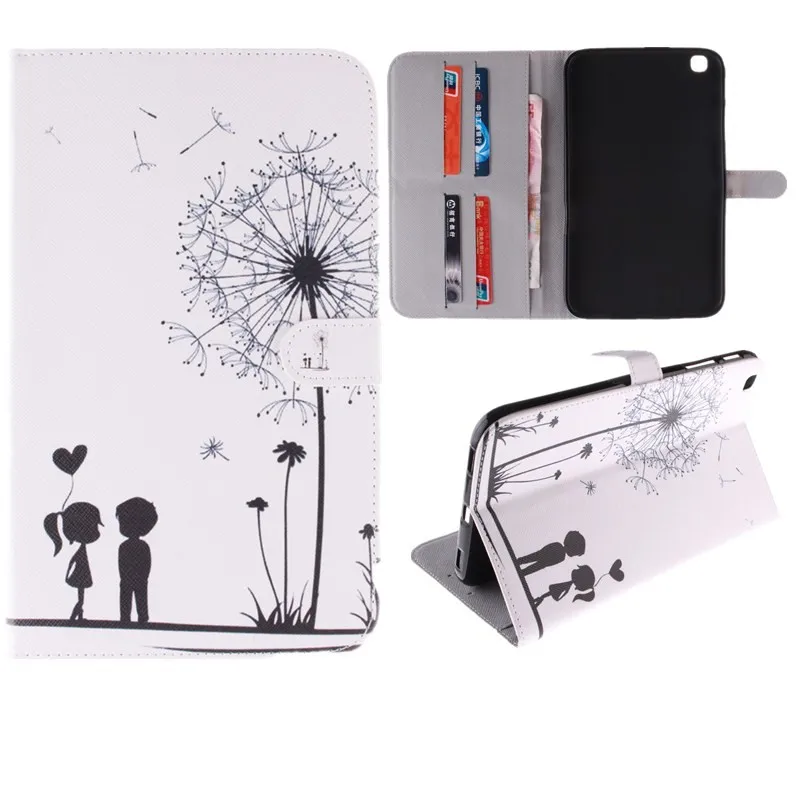 Colorful Wallet Case for Samsung Galaxy Tab 3 8.0 Case T310 T311 PU Leather Stand Case With Card Slot For Galaxy Tab 3 8.0 inch (31)