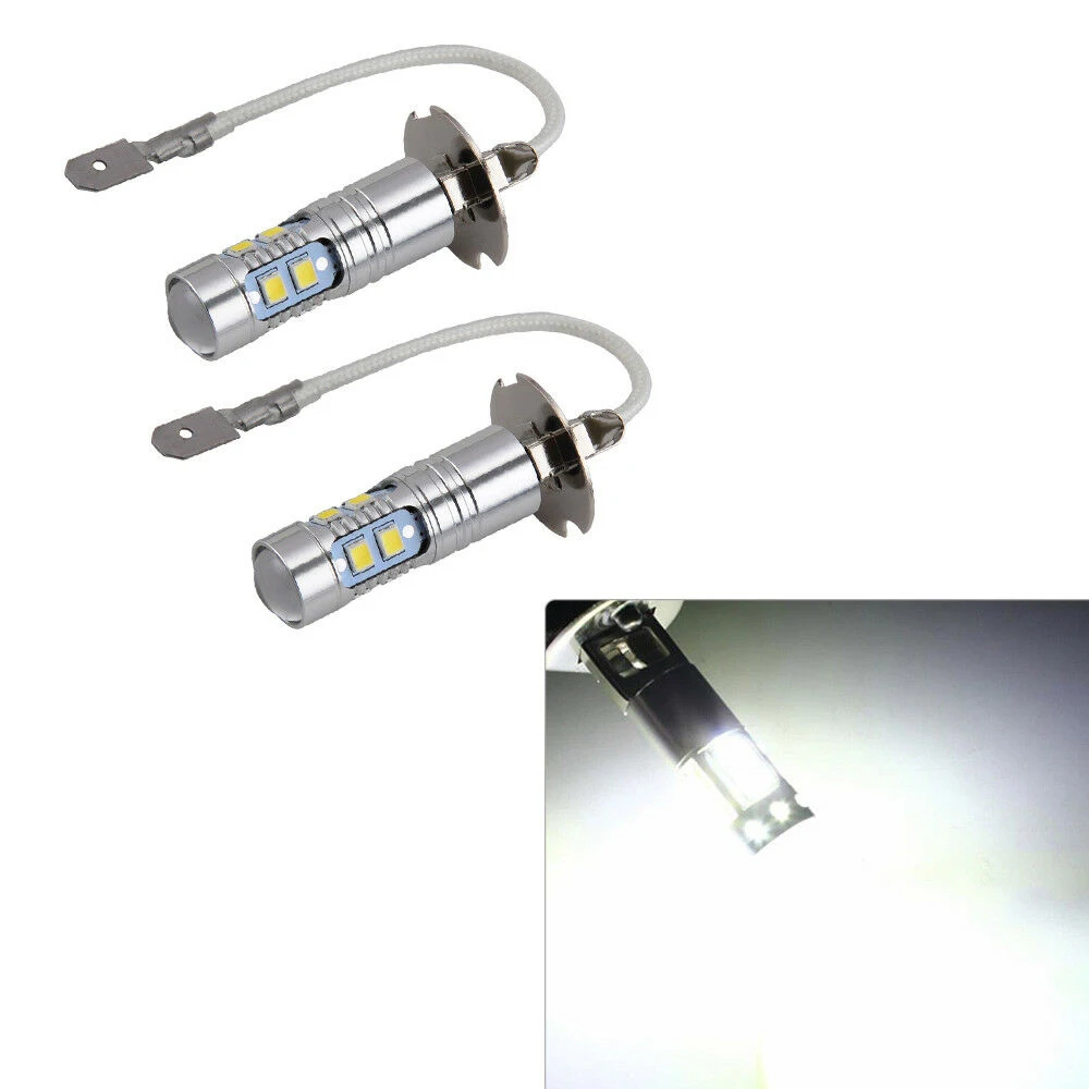 

2Pcs DC 12V H3 Auto Light-emitting Diode Headlight DRL White 6000Kar Fog Lamp Automobiles 100W LED Daytime Running Light Bulbs