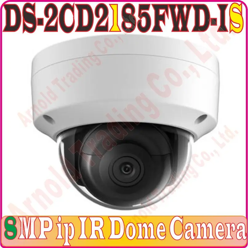 

English-Verison Audio/Alarm DS-2CD2185FWD-IS H.265 8MP IP web dome POE camera Network Dome Audio Camera 120dB Wide Dynamic