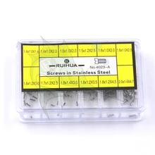 BD-4023 нержавеющая сталь часы задняя коробка с винтами, ассортимент Винты для часов запасные части для часовщика