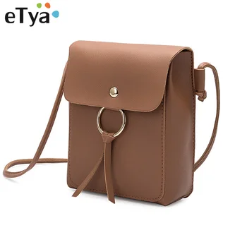 

eTya Fashion Woman Bag Leather Ladies Cross Body Phone Pouch Messenger Bags Female Shoulder Handbag Crossbody Bags for Women