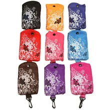 Большая квадратная сумка для покупок с бабочкой, Экологичная Складная многоразовая переносная сумка на плечо из полиэстера для путешествий