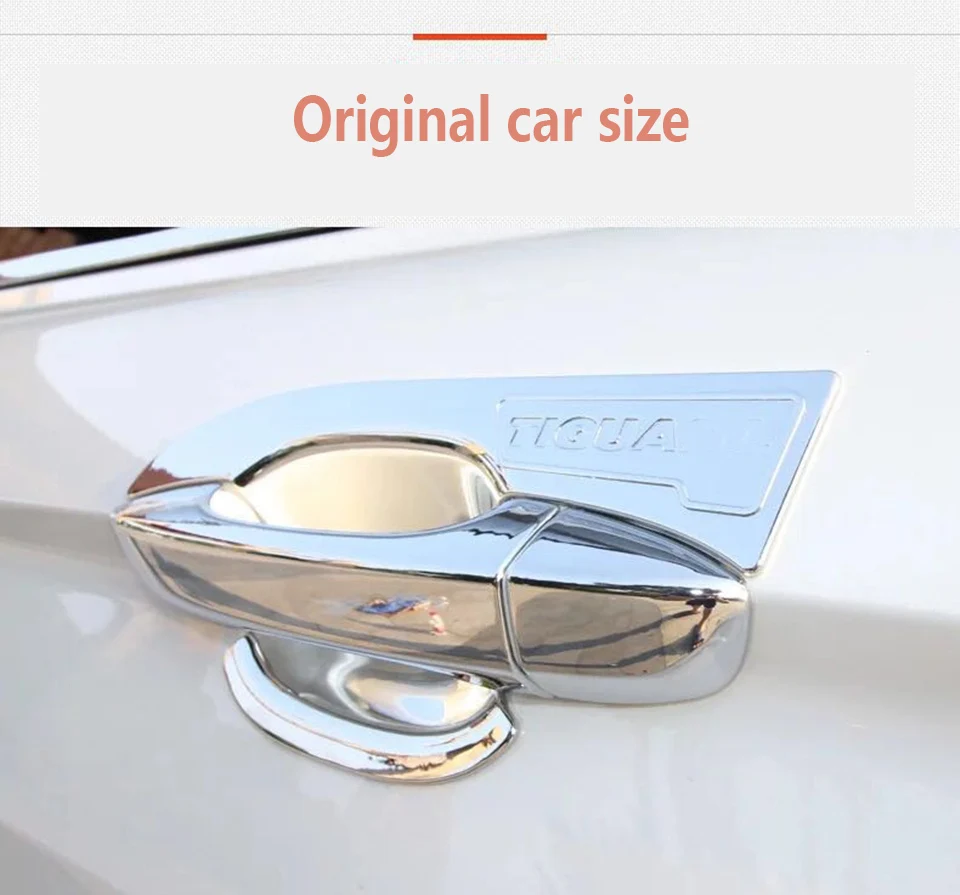 Для Volkswagen Tiguan- дверная ручка защита дверная чаша протектор хромированная внешняя отделка Защитная крышка Чехлы наклейки