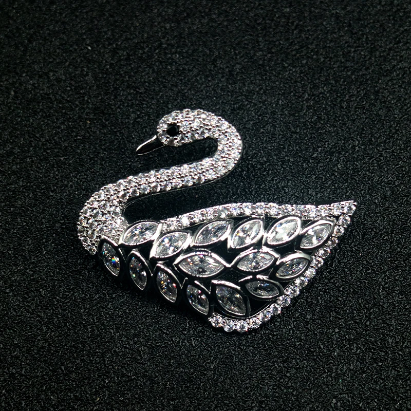 

Artificial crystal Swan Shape Pattern Stylish Women Brooches 4