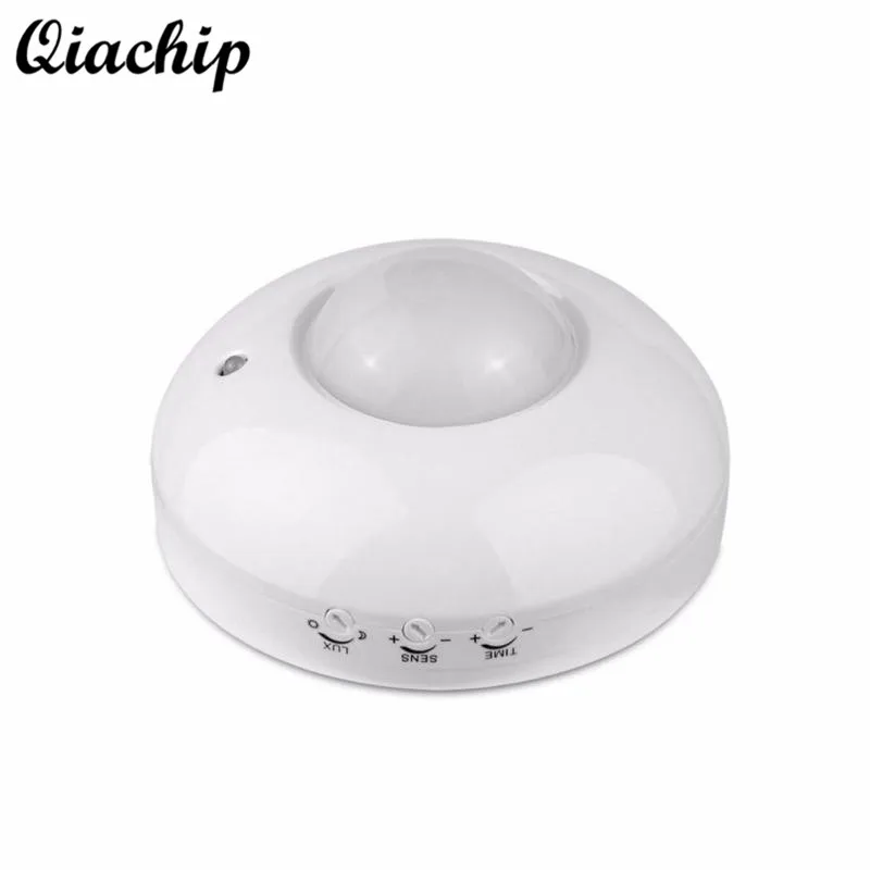 

QIACHIP AC 110V-240V High Sensitivity 360 PIR Degree IR Infrared Motion Sensor Light Switch Ceiling Recessed PIR Switch Detector