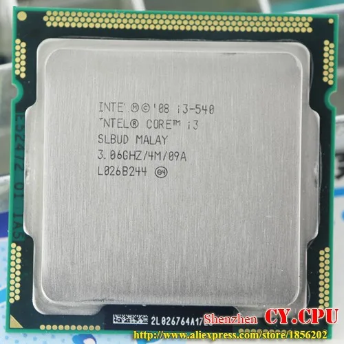 Intel I3 540 процессора, /3.06 ГГц/LGA1156/4 МБ/Dual Core/I3-540 pengiriman безвозмездно scrattered buah работает