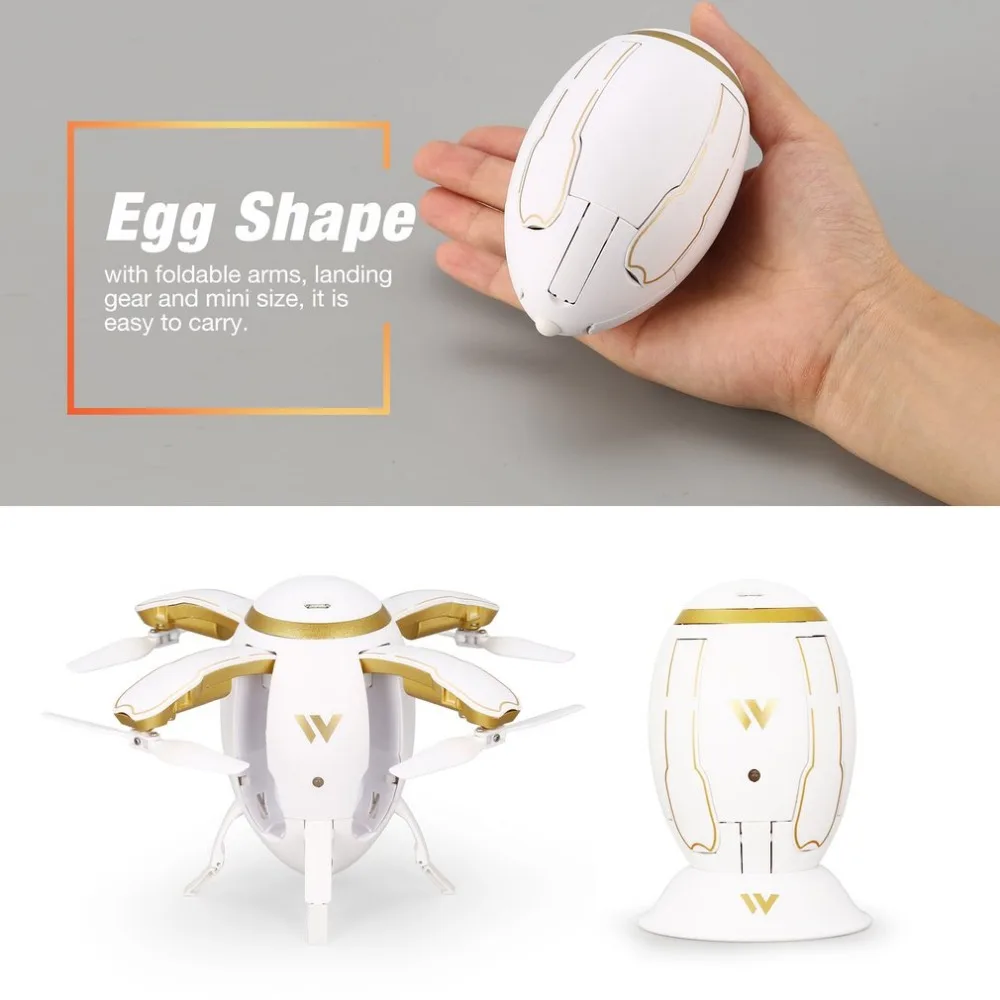 

W5 Egg Drone Foldable Mini RC Quadcopter with Altitude Hold Headless Mode One Key Take Off Return for Kids Gift High Quality