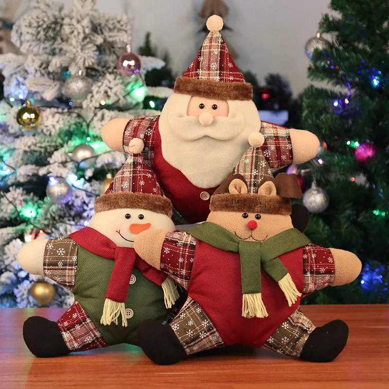 Рождественская Подушка с изображением пентаграммы Рождественский подарок лося Navidad Natal украшения для дома Санта-подушка с Санта Клаусом домашний декор
