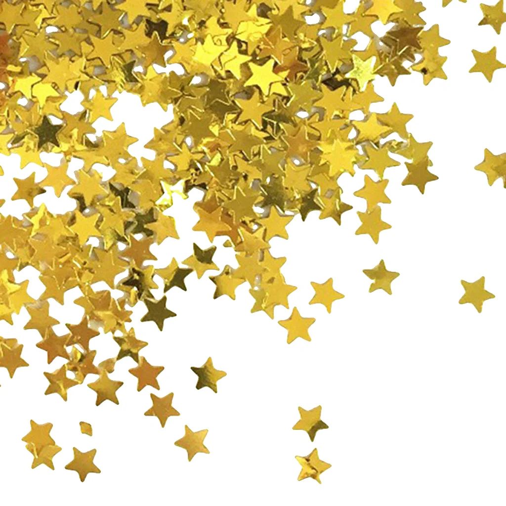 

Metallic Star Table Scatter Confetti Sparkle Wedding Party Decor Celebration Ornament - 3mm, Gold