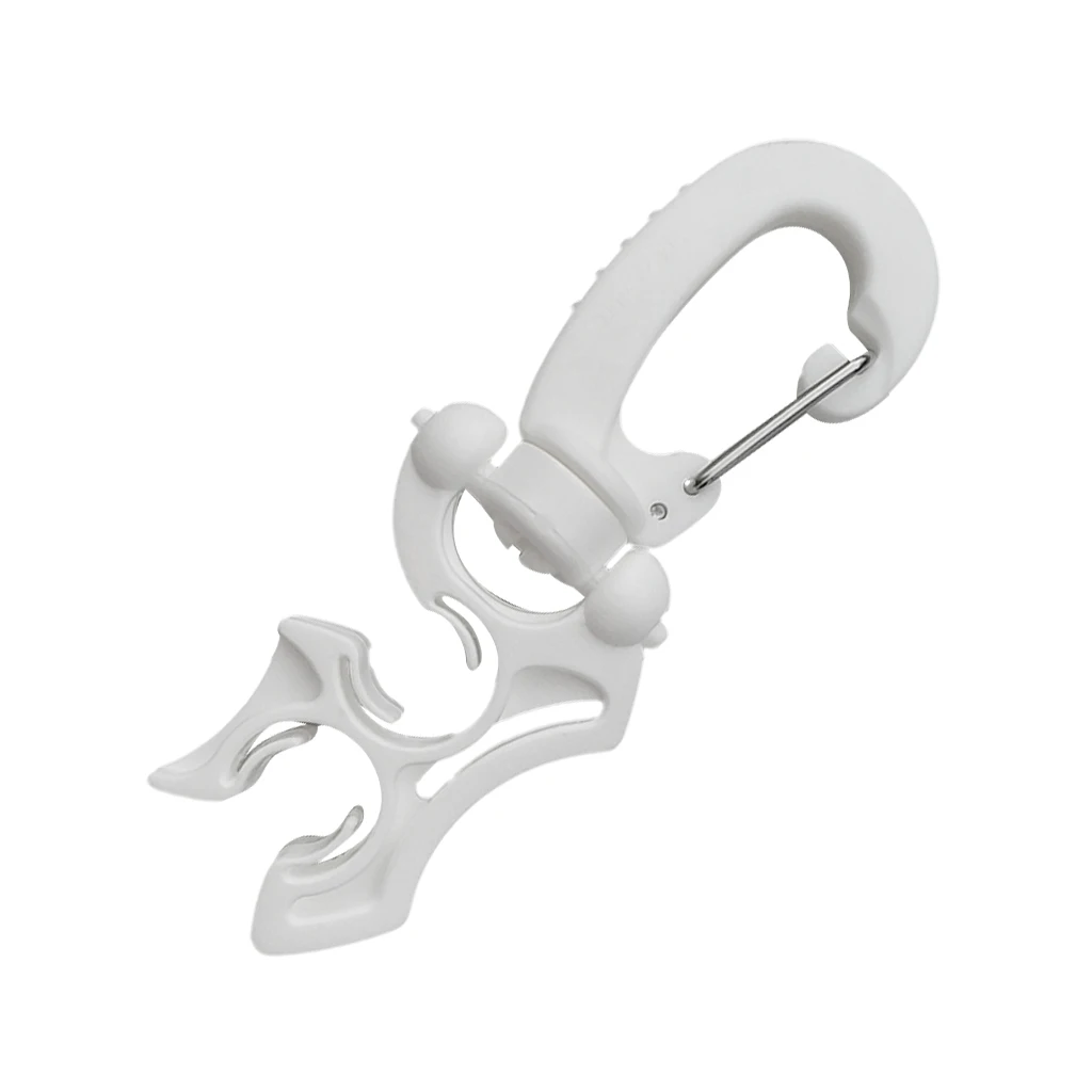 Portable Scuba Diving Double BCD Console Hose Holder with Swivel & Folding Clip Buckle Hook 3.9