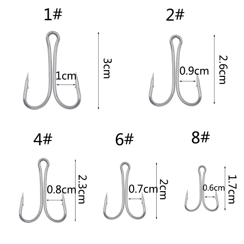 OUTKIT 20Pcs/Lot High-Carbon Steel Fishing Hooks Crank Hook Fly Tying Double Hook For Bass Lure Fishing High Quality Accessories