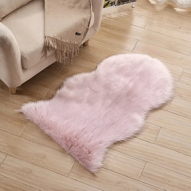 Artificial Sheepskin Hairy Carpet for Living Room Rugs Skin Fur Plain