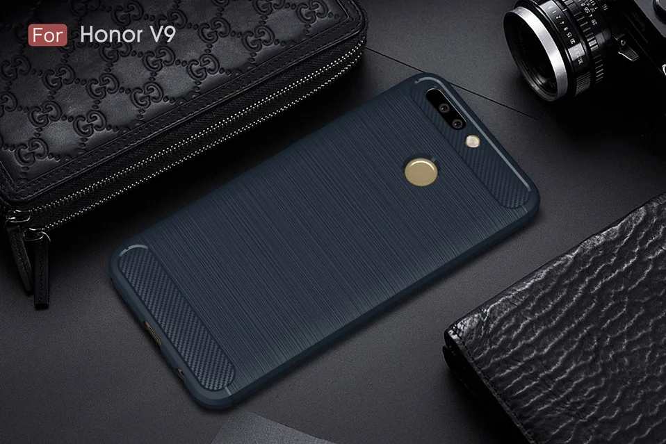 Reaoom Phone Case for Huawei Honor V9 Carbon Fiber Line Wiredrawing Back Cover for Huawei Honor V 9 Soft TPU Coque Funda Capa    (11)