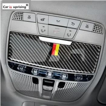 

Carbon Fiber Car Interior Reading Light Panel Cover Trim Car Sticker For Mercedes C Class C180 C200 W205 GLC Accessories