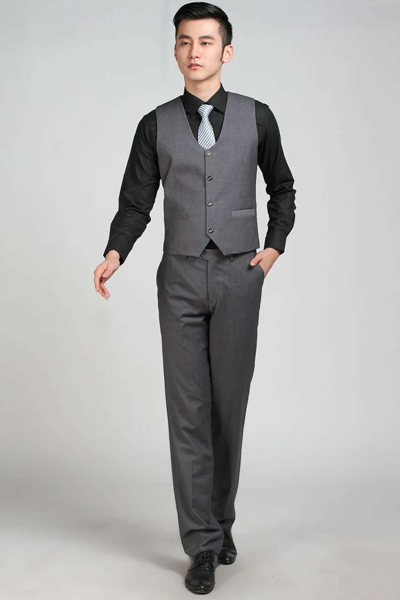 Бутик De FGG Китай SizeS 3XL темно серый цвет мужской деловой костюм жилеты для